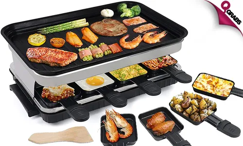 2-in-1 Smoke-Free Indoor Korean Electric Grill!